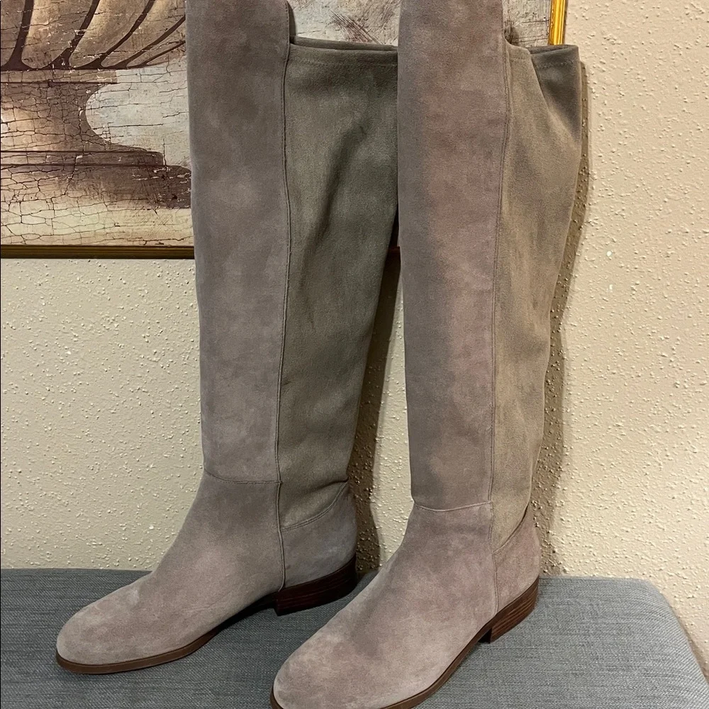 NWOT Sz 11 Sole Society Calypso Knee-High Boots can fit Wide Calf Mushroom